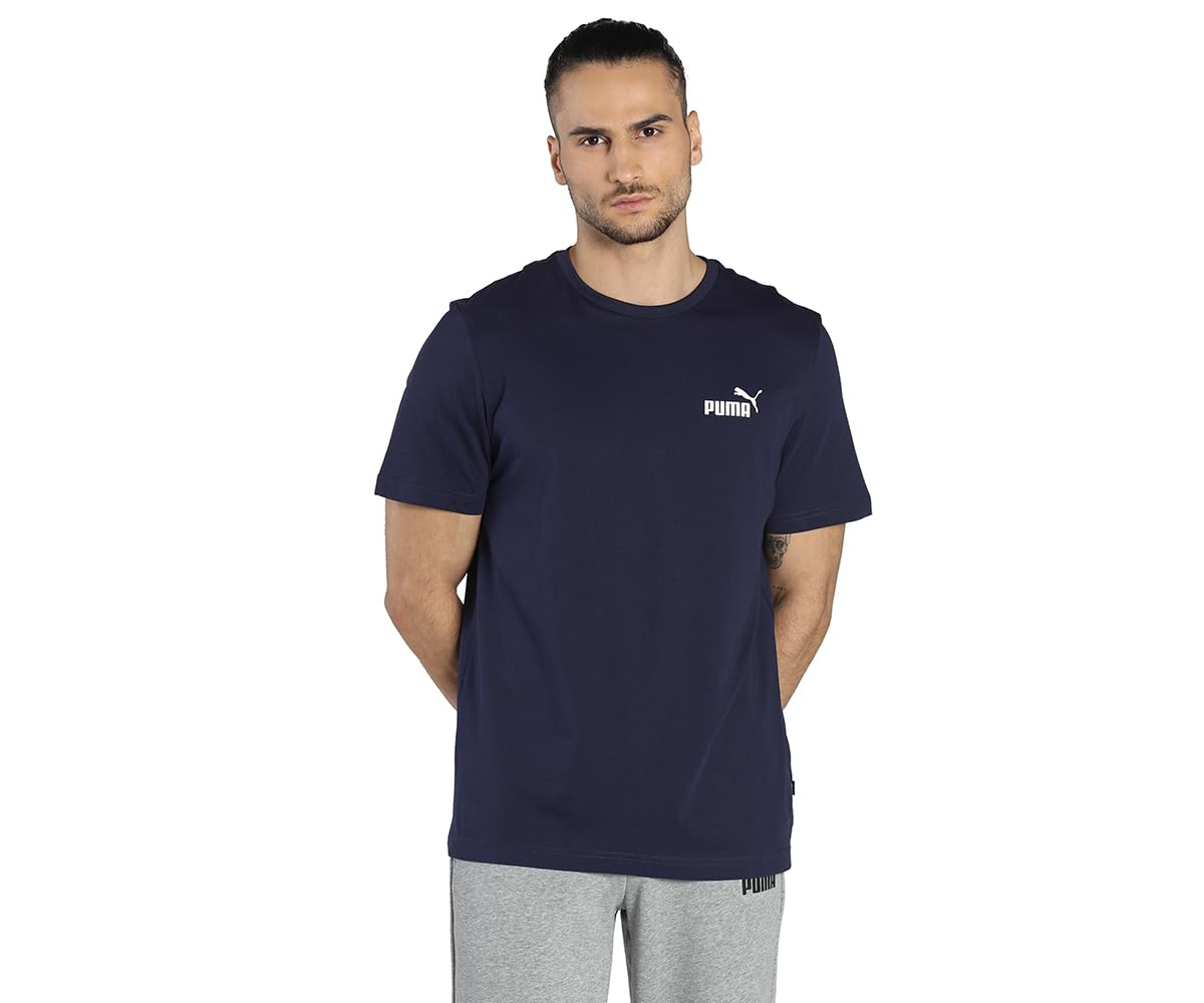 Puma Unisex ESS Small Logo T-Shirt - Pack of 1 | Comfortable Cotton Crewneck Tee for Men & Women | Perfect for Casual Wear, Gym, and Everyday Outfits