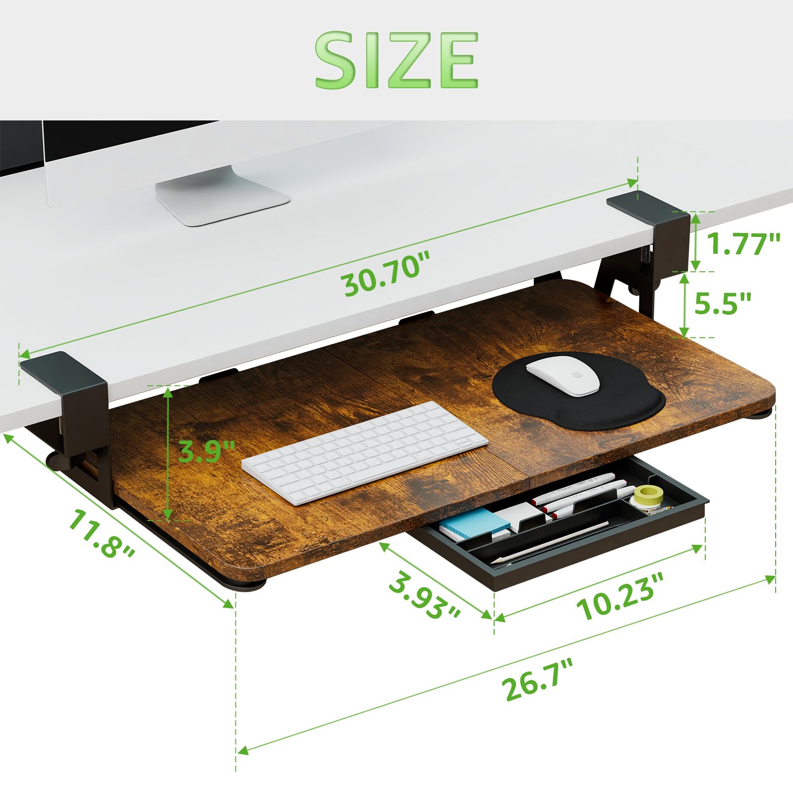 Under Desk Keyboard Tray - 26.77