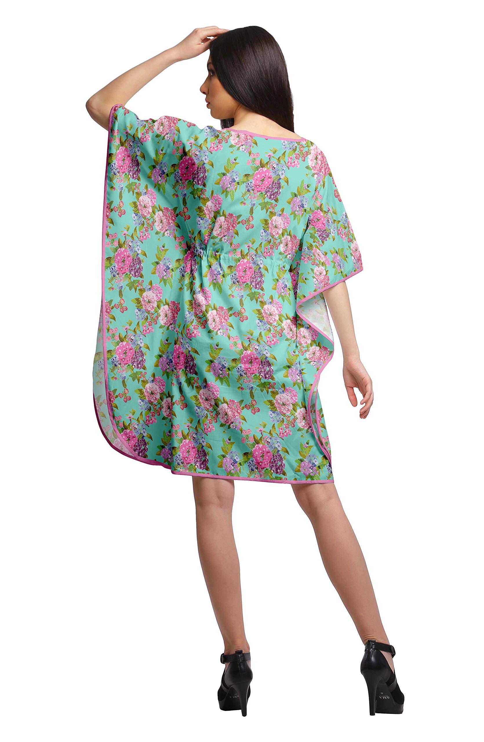 Women's Moomaya Beach Kaftan Dress - Flowy Printed Bikini Cover Up & Swimwear Cover Dress - Plus Size Summer Beachwear for Pool, Vacation & Resort Wear