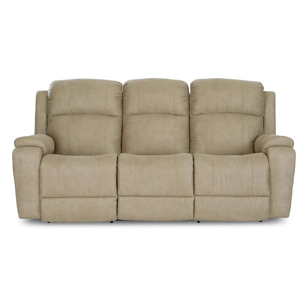 Dorian Reclining Sofa - 3-Seater Leather Recliner with Cup Holders, 75