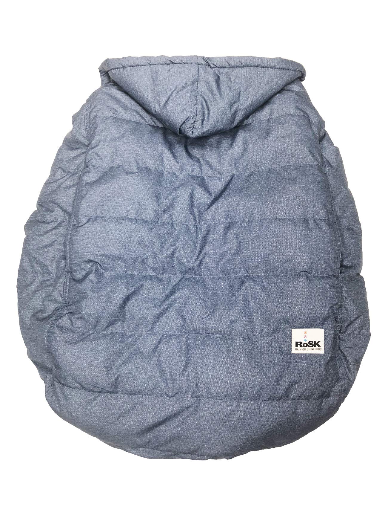 RoSK-Down Pouch 3-in-1 Stroller Cover, Baby Carrier Blanket & Car Seat Footmuff - Warm Winter Protection for Infants (Denim Blue) | Perfect for Strolls, Car Rides & Outdoor Adventures in Cold Weather