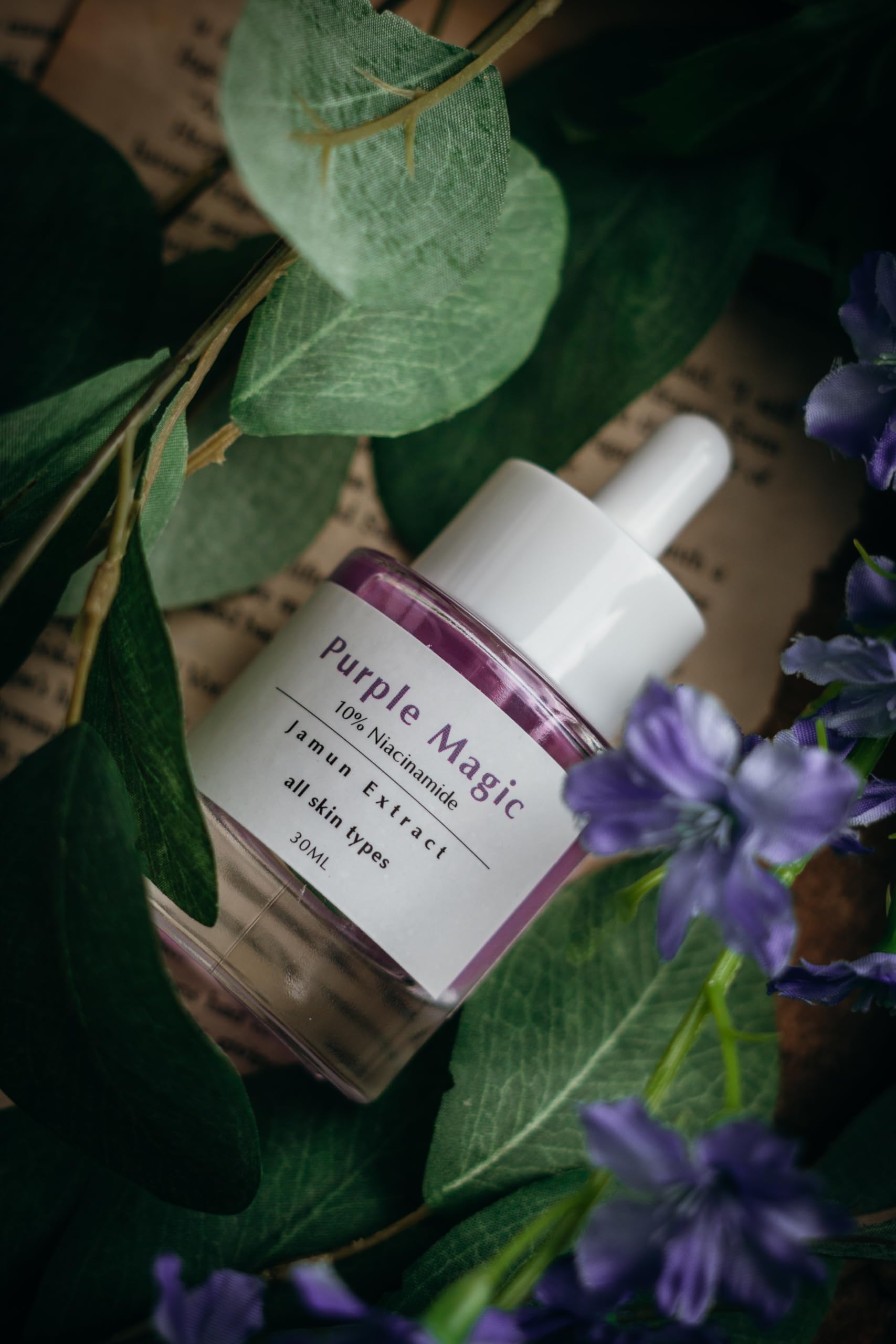 Faith & Patience Purple Magic Niacinamide Face Serum for Acne Marks & Oil Control with Zinc – Clarifying Serum for Oily & Acne-Prone Skin | 30ml | Brightening & Hydrating | Perfect for Daily Skincare Routine & Nighttime Use
