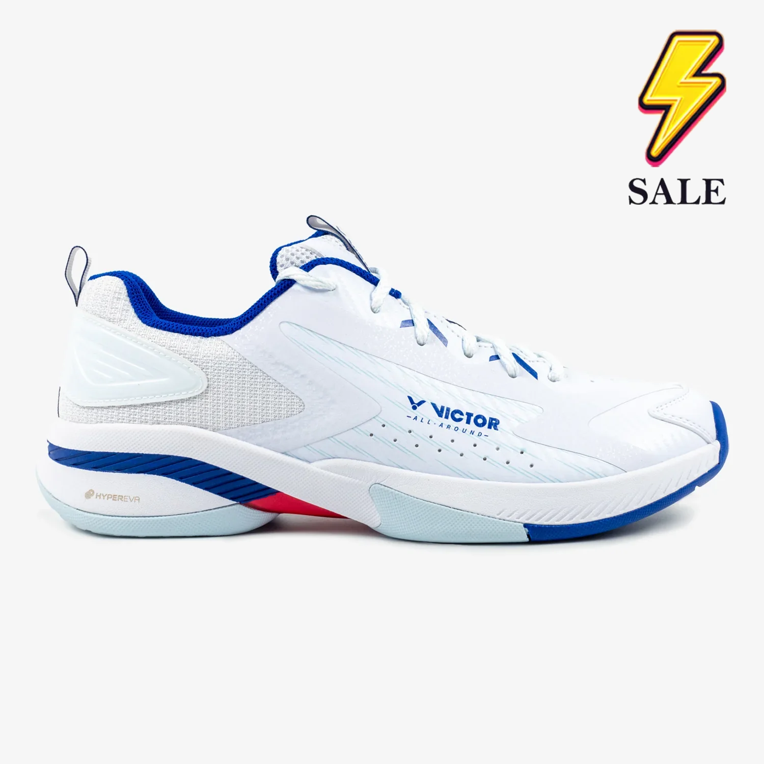 VICTOR A970TD AB Badminton Shoes White Blue - Lightweight & Breathable for Indoor & Outdoor Sports - Perfect for Badminton, Tennis & Court Games