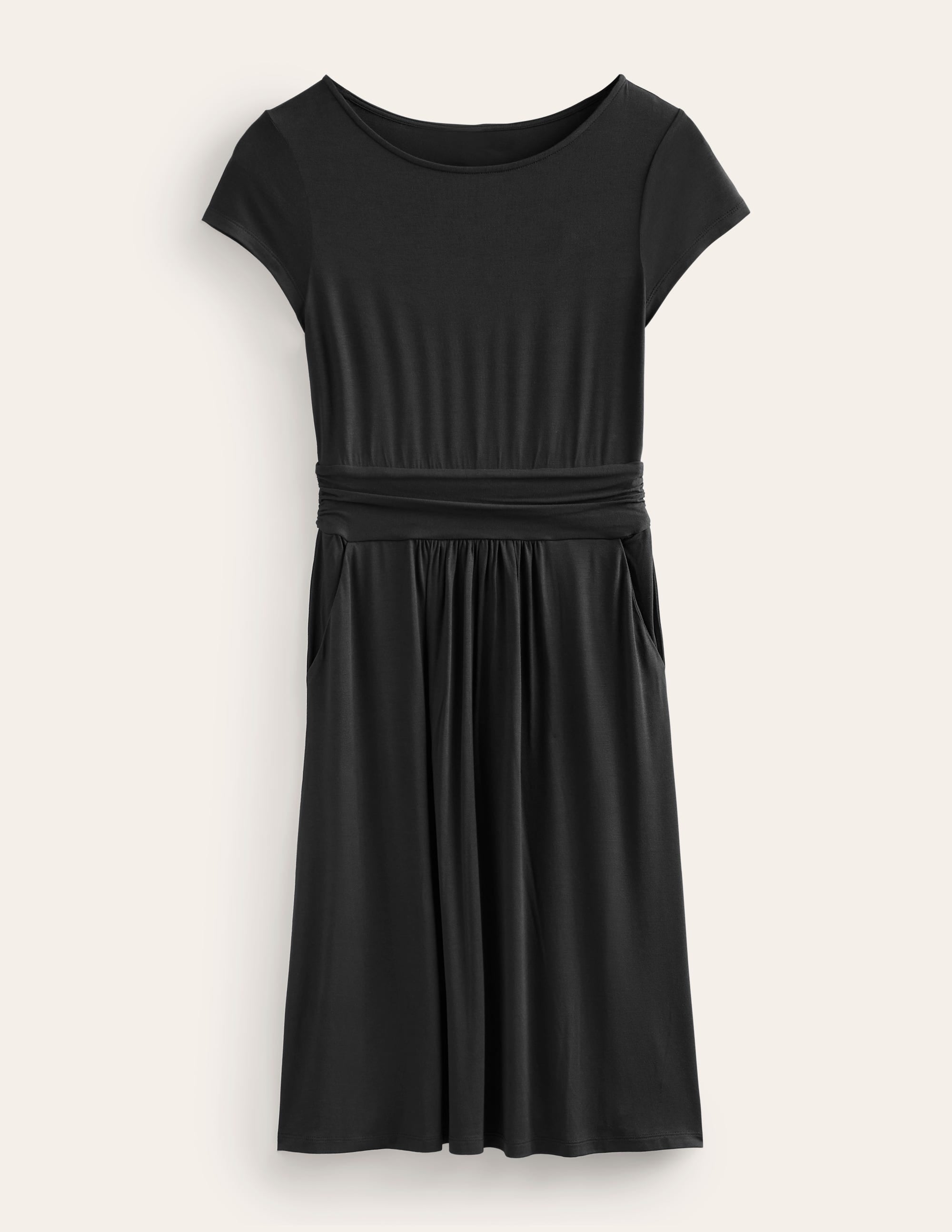Amelie Black Jersey Dress for Women - Comfortable & Stylish Casual Wear for Everyday Outings, Dates, and Office