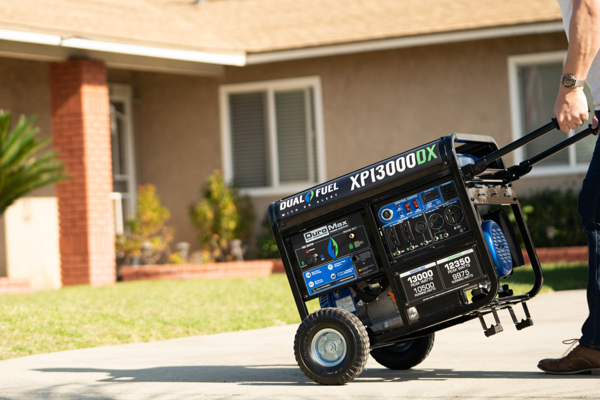 13,000W Dual Fuel Portable Generator with CO Alert - Reliable Backup Power for Home, Camping & Emergency Use