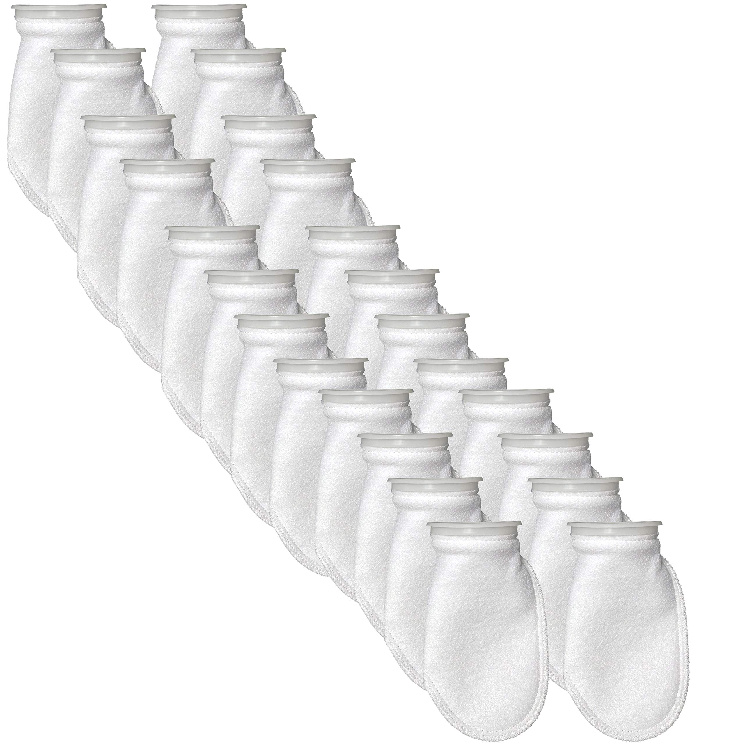 Premium 200 Micron Aquarium Filter Socks - USA Made Felt Filter Bags with 4