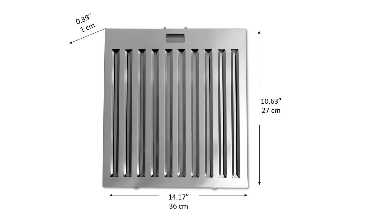 Rapido Chef II 36 Inch Range Hood Replacement Filter - Stainless Steel Grease Filter for Kitchen Ventilation (Perfect for Home Cooking, Restaurants & Commercial Kitchens)