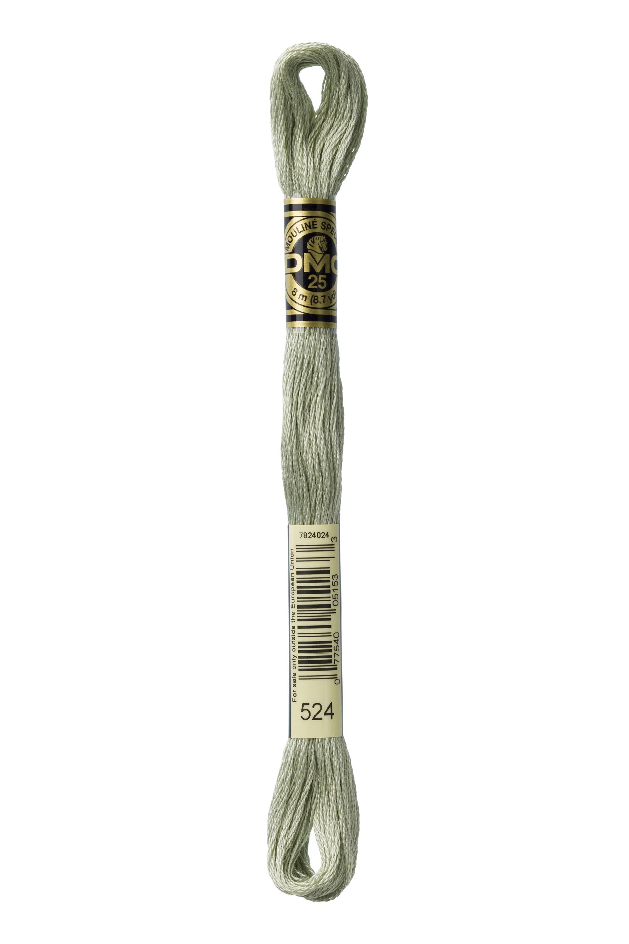 DMC 524 Cotton Embroidery Floss - 6 Stranded Premium Thread for Cross Stitch, Needlework & Hand Embroidery - Perfect for DIY Crafts, Scrapbooking & Home Decor Projects