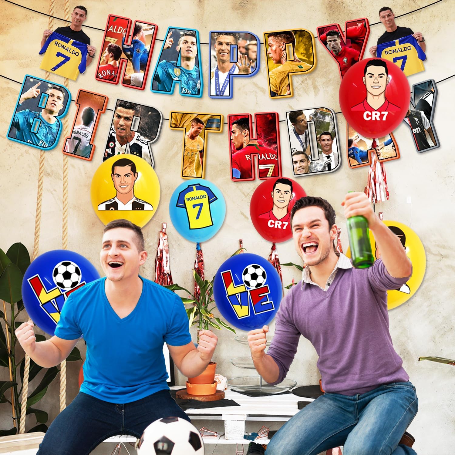 Football Superstar Birthday Party Decorations Set - Soccer Banner, Balloons, Cake Topper & Party Favors for Kids | Perfect for Soccer Themed Birthday Celebrations & Sports Fan Parties