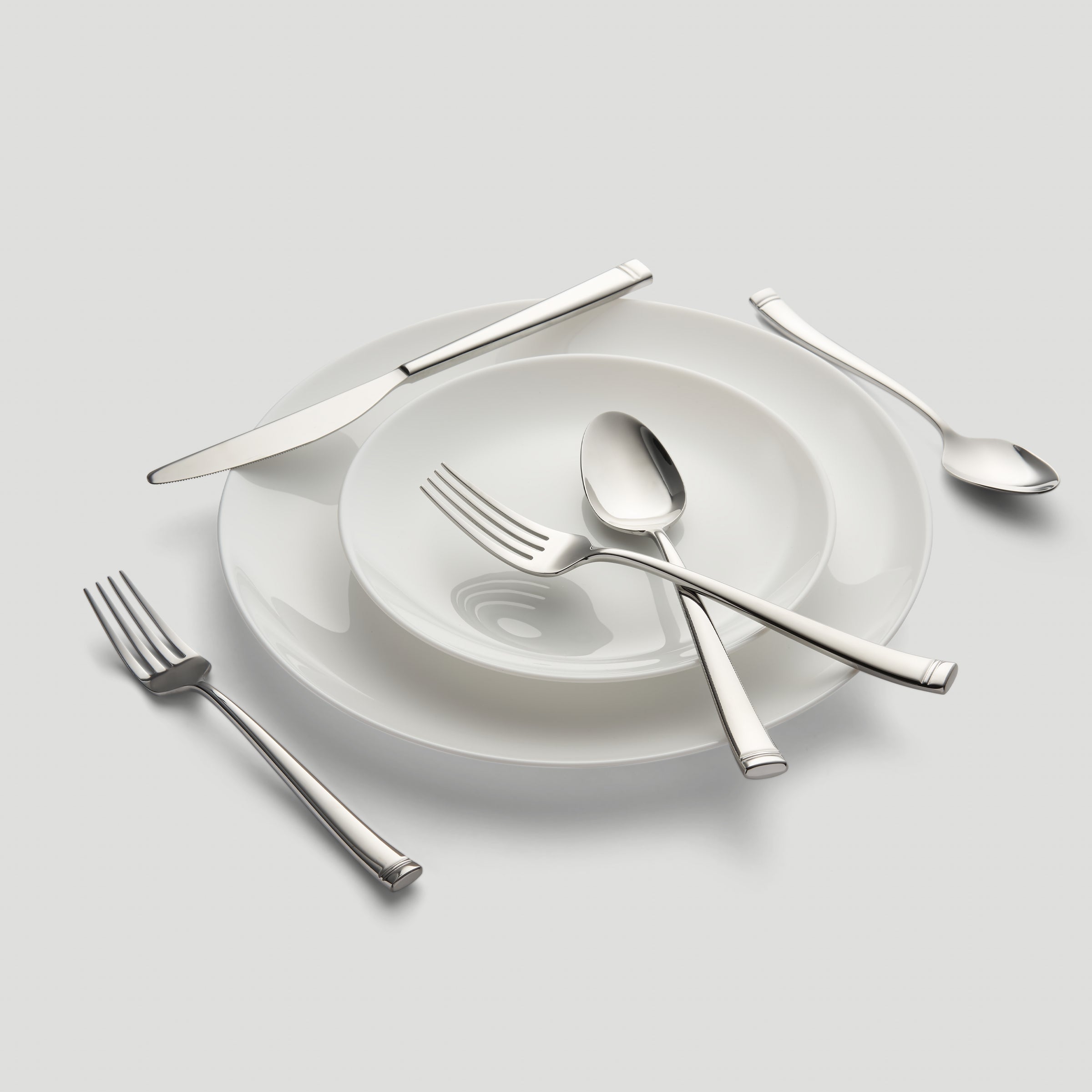 Kingsland Mirror 20-Piece Stainless Steel Flatware Set - Elegant Silverware for Dining, Kitchen & Entertaining - Perfect for Dinner Parties, Weddings & Home Use