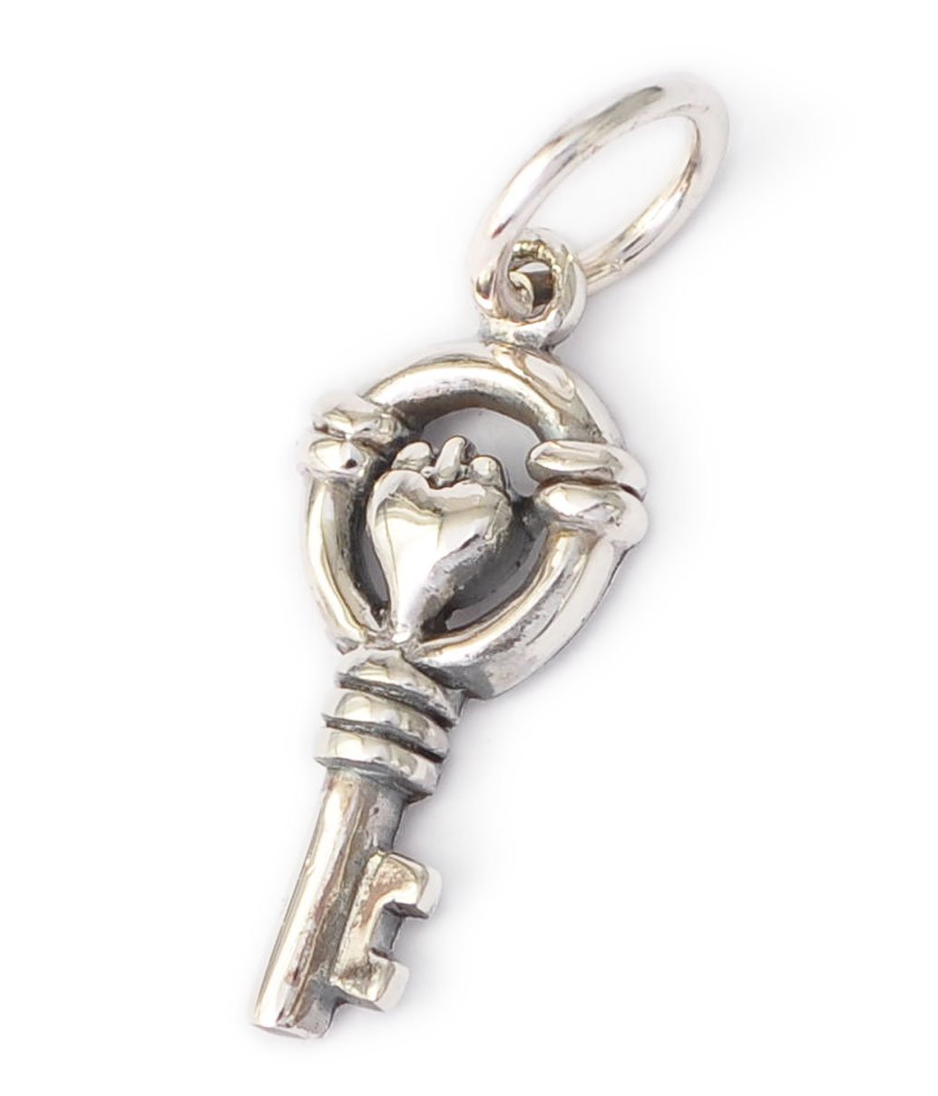 925 Sterling Silver Love Key Charm Necklace Pendant - Romantic Gift for Her, Valentine's Day, Anniversary & Special Occasions