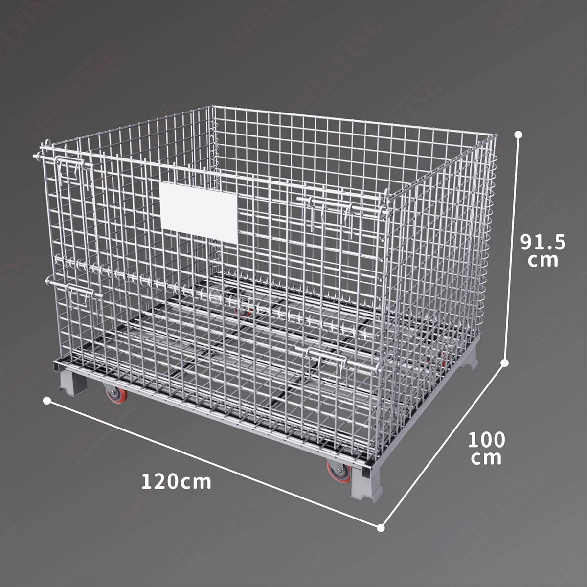 1.2x1.0x0.89m Heavy Duty Wire Stillage Cage - 600KG Capacity, Stackable with Optional Wheels - Perfect for Warehouse Storage, Industrial Transport & Logistics Organization