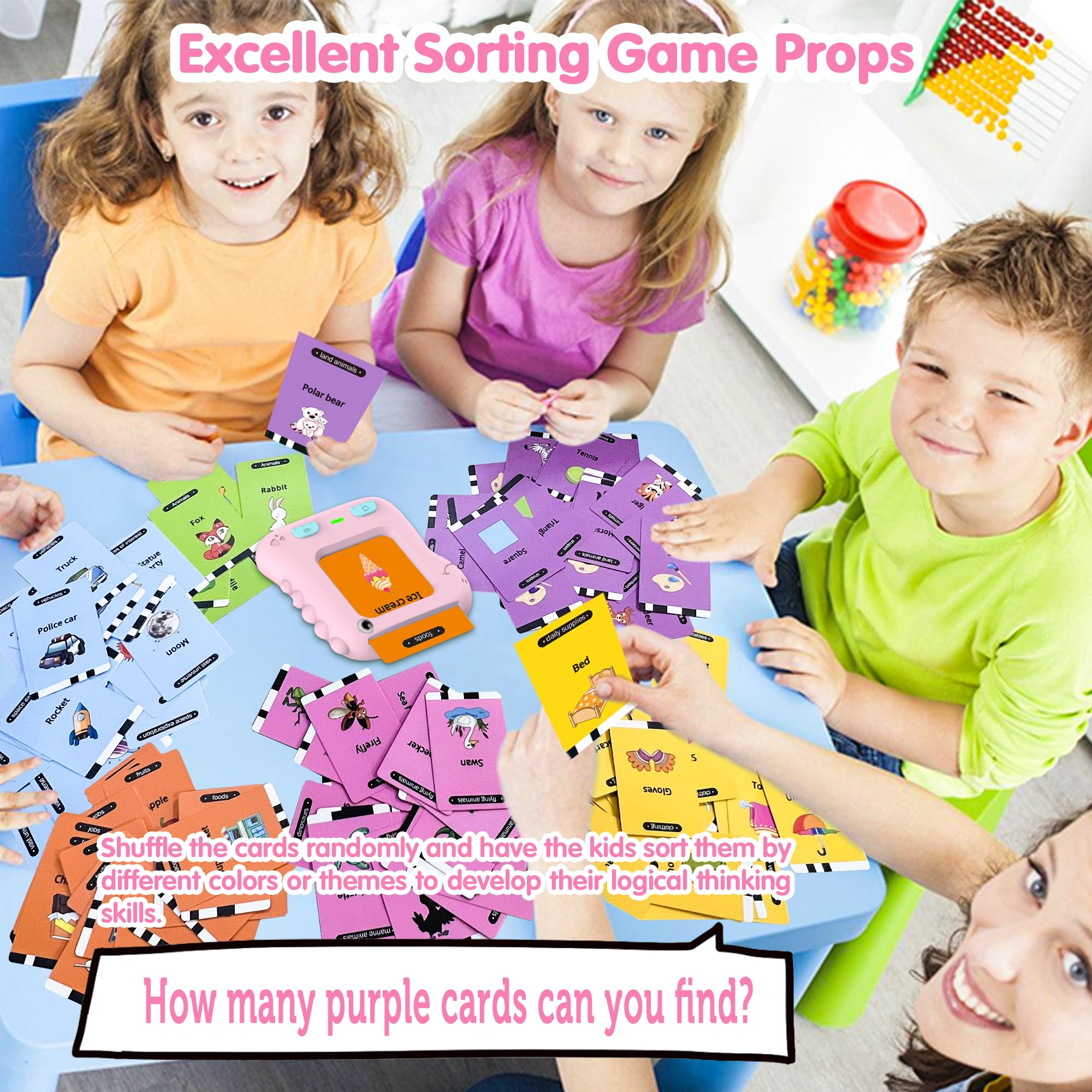 Toddler Talking Flash Cards 234 Words - Educational Toys for 2-5 Year Olds - Speech Therapy & Preschool Learning - Perfect for Home & Classroom Use