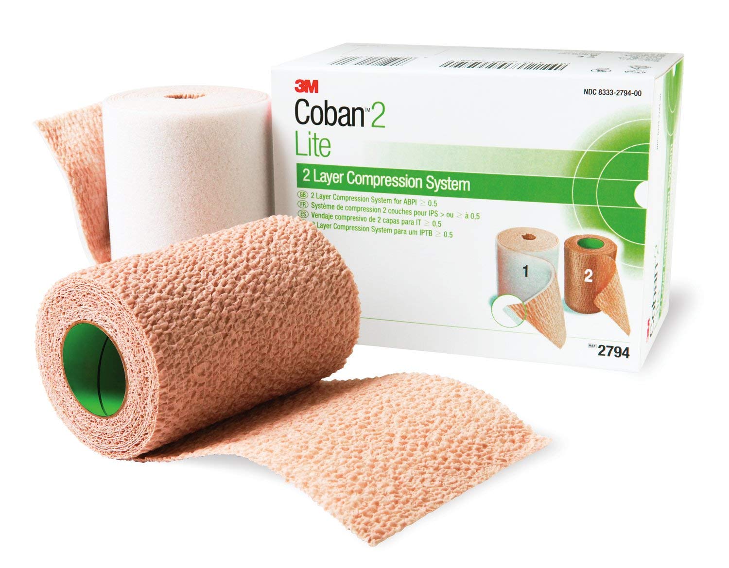 3M Coban 2-Layer Compression System - Lightweight Support for Swelling & Lymphedema - Ideal for Post-Surgery Recovery & Sports Injury Support