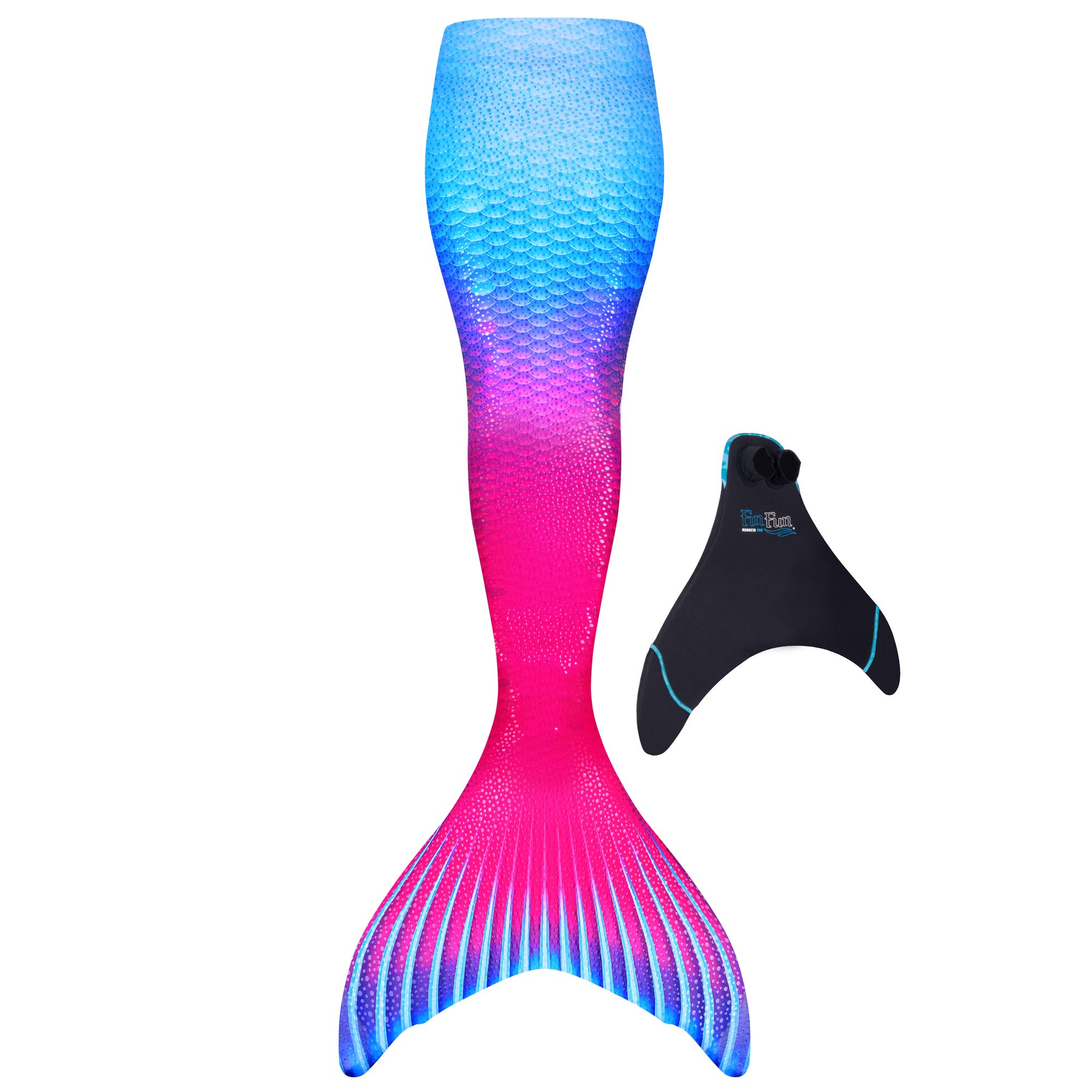 Fin Fun Limited Edition Mermaid Tail Swimwear for Girls, Kids, Women, Teens & Adults - Reinforced Tips & Monofin - Perfect for Pool Parties, Underwater Photography & Mermaid-Themed Events