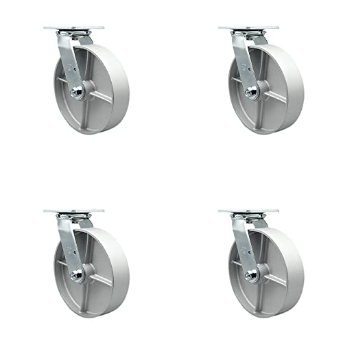 4 Swivel - No Brake - Silver