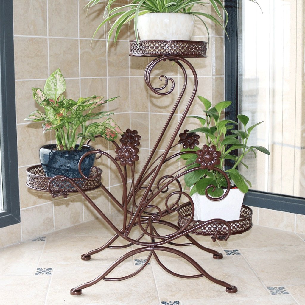 Elegant Wrought Iron Vertical Flower Shelf - Multi-Layer Plant Display Stand for Balcony, Living Room, Bedroom & Outdoor Decor | European Style Home & Hotel Decoration | Perfect for Plum Blossom, Succulents & Indoor Plants