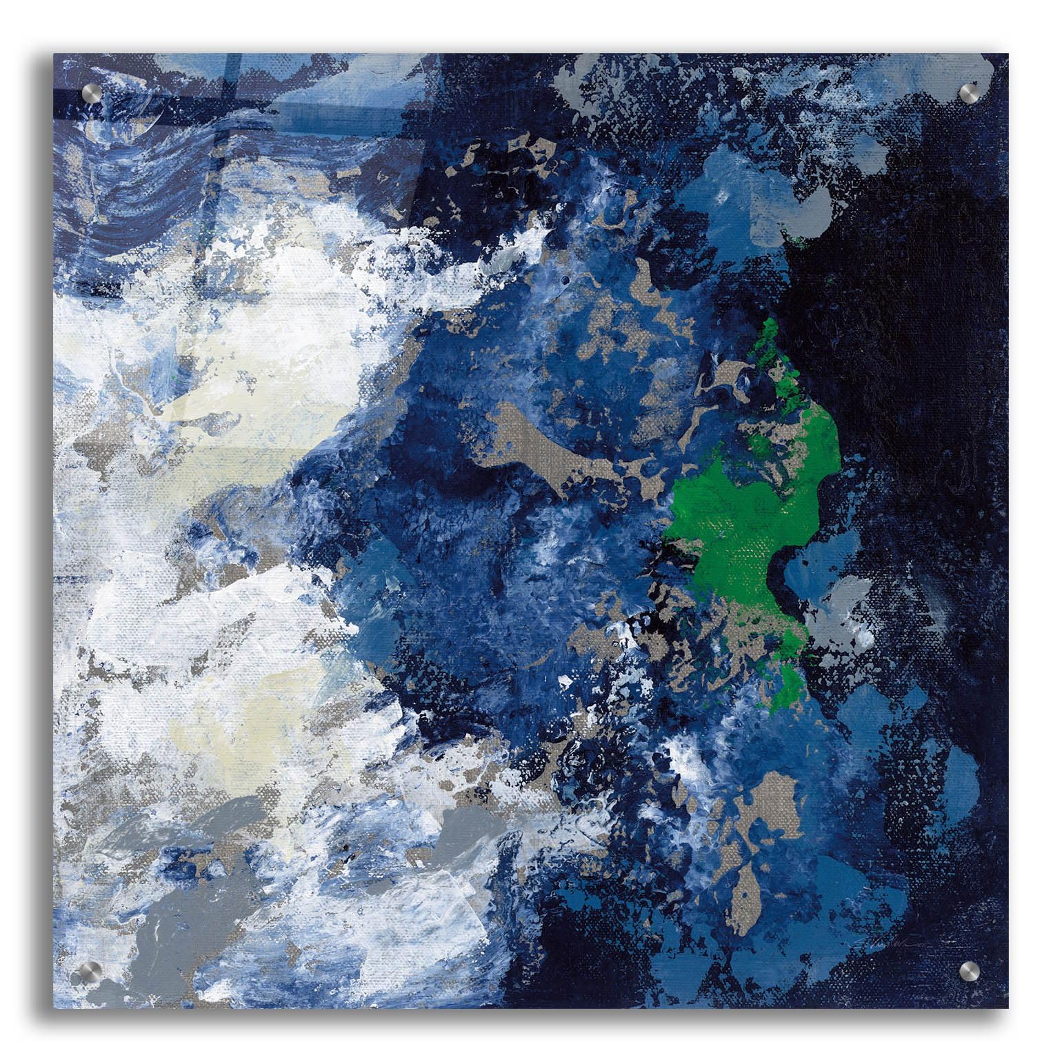 Epic Art 'Northern Coast III' by Silvia Vassileva - 24x24 Inch Acrylic Glass Wall Art Painting, Modern Coastal Home Decor for Living Room, Bedroom & Office