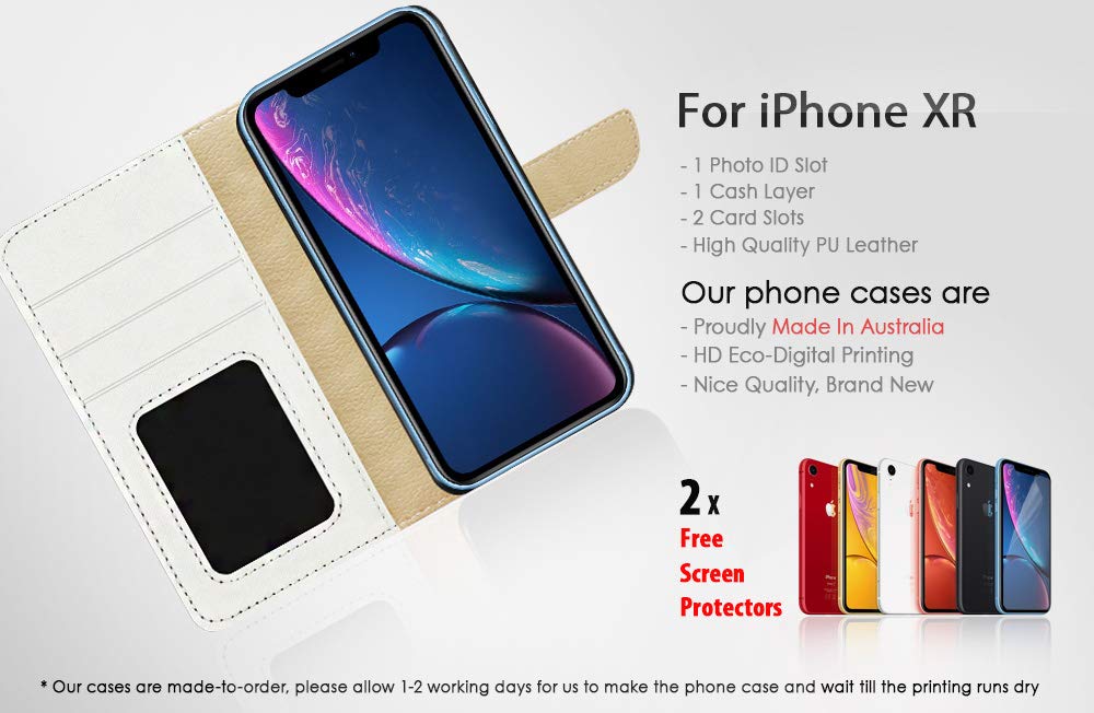 iPhone XR Flip Wallet Case with Screen Protector - A21111 for Daily Protection
