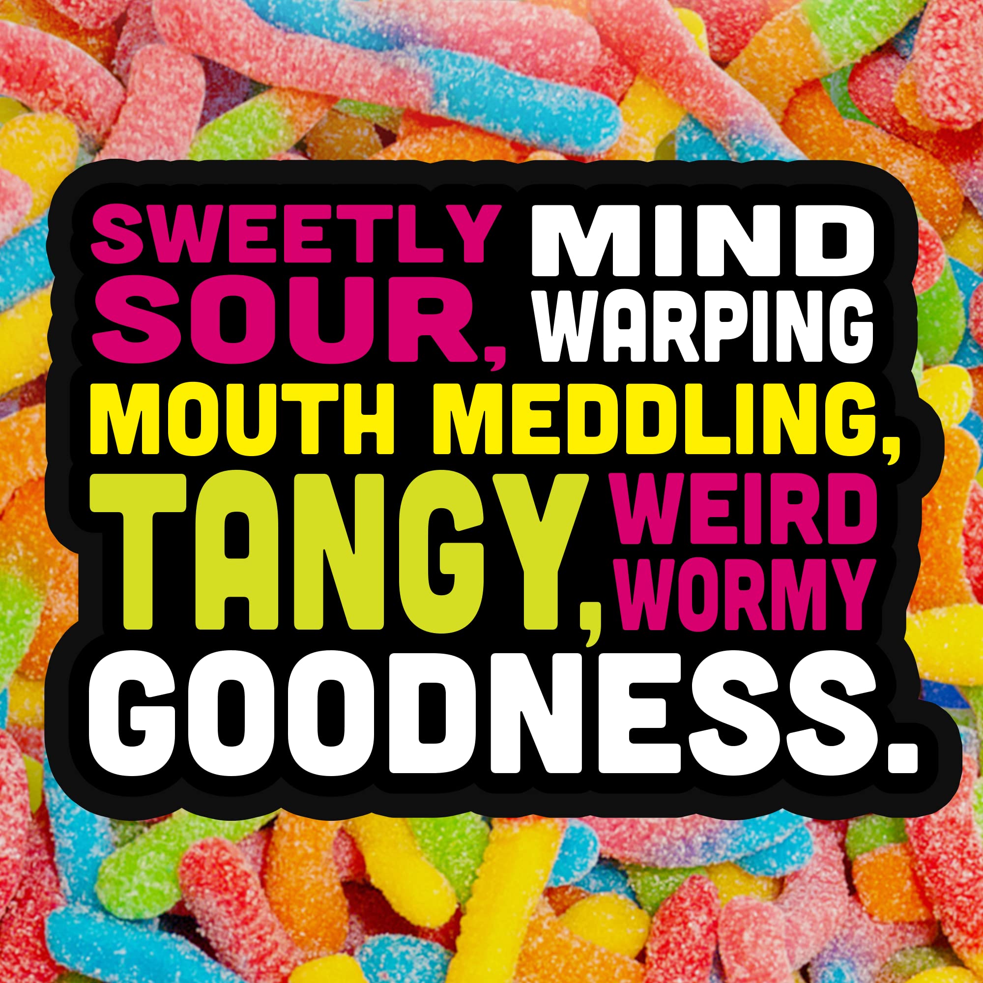 Trolli Sour Brite Crawlers Gummy Worms Candy - 5lb Bulk Bag of Sour Gummy Worms for Halloween, Parties, Movie Nights & Snacking