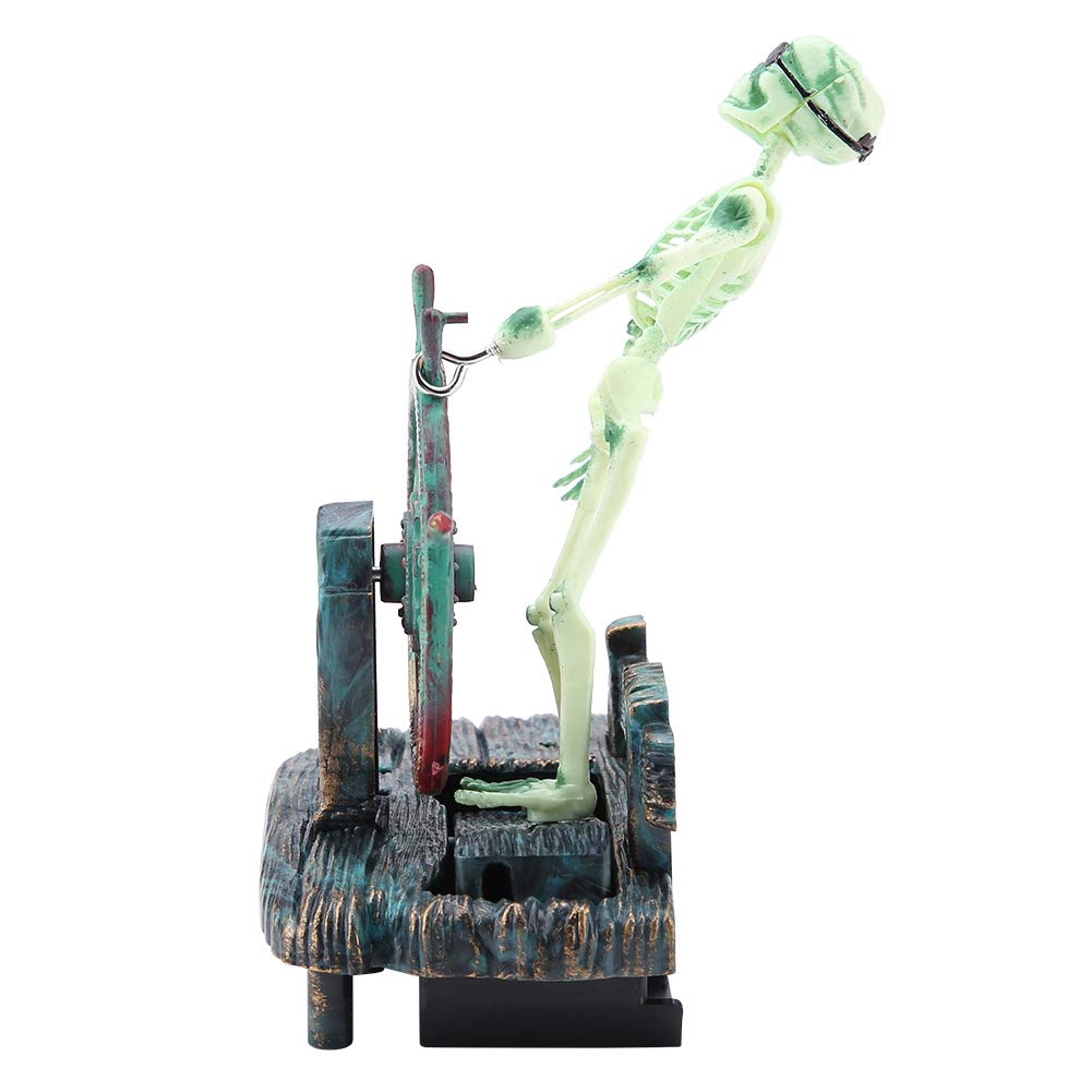 ViaGasaFamido Skeleton Aquarium Decor - Air Bubble Action Ornament for Fish Tank with Aerating Movement | Perfect for Halloween, Spooky Themed Tanks & Aquatic Decorations