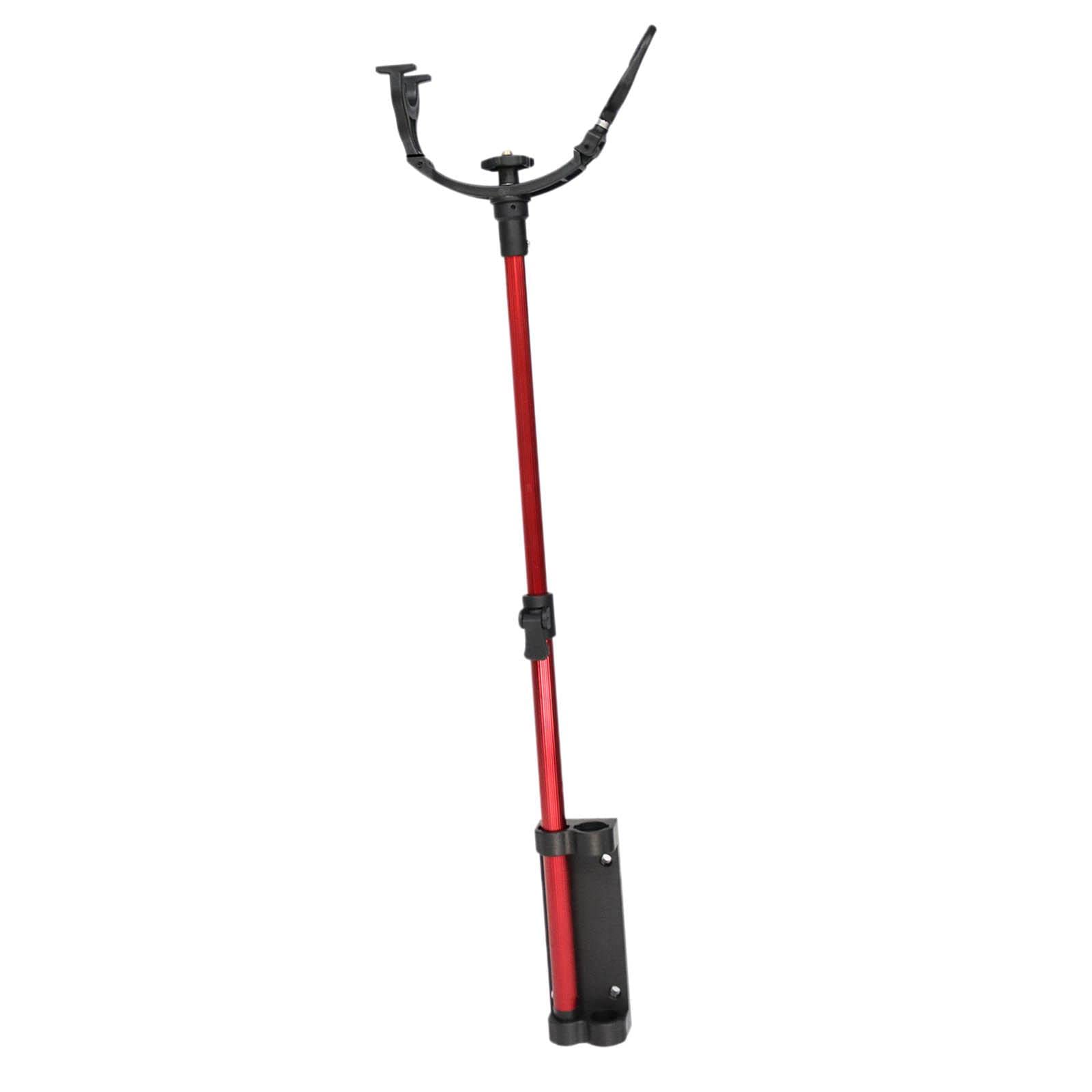 Yotijay Retractable Fishing Rod Holder - Adjustable Pole Bracket with Ground Stake for Secure Rod Storage | Perfect for Shore Fishing, Boat Angling & Outdoor Fishing Gear Organization