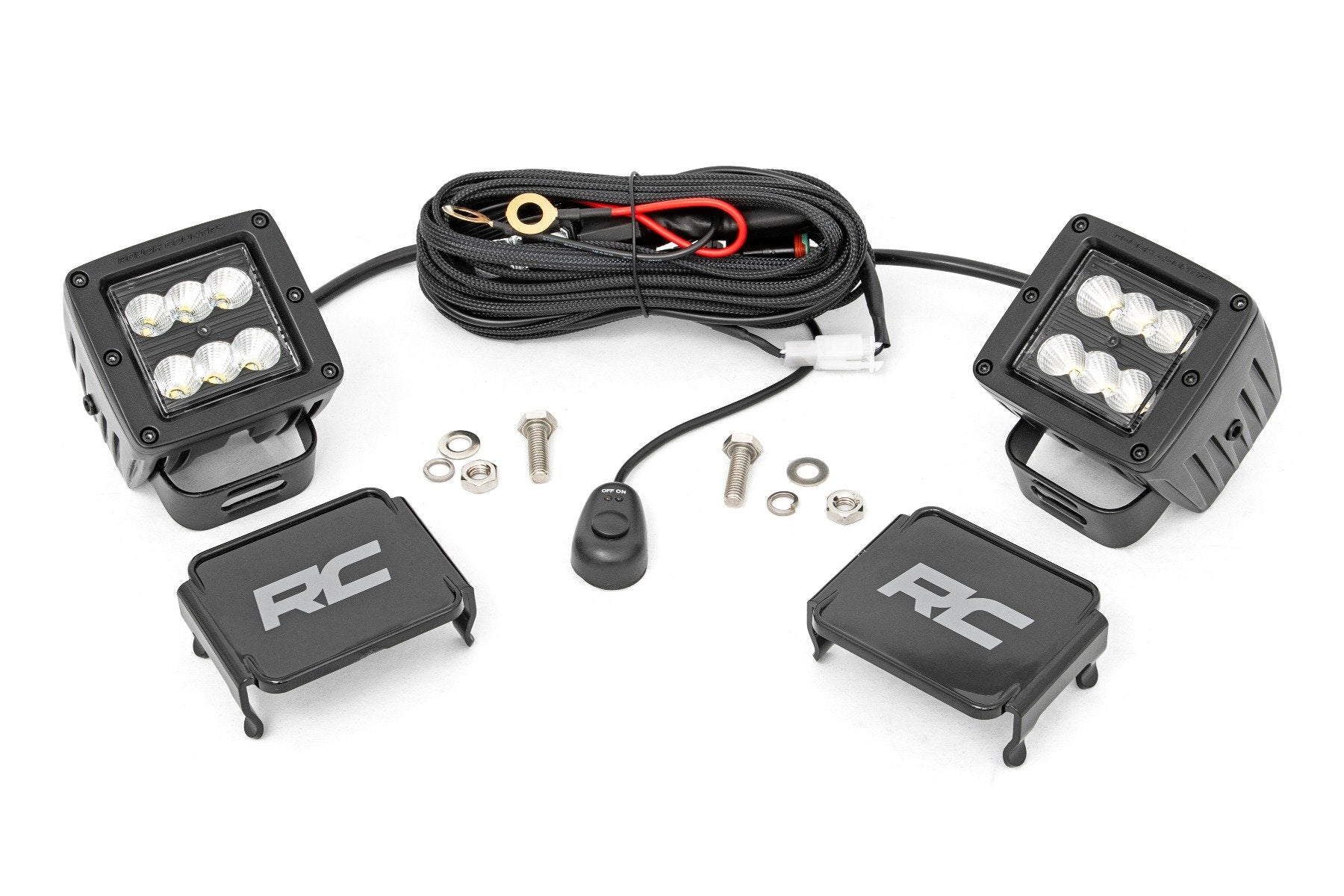 2 Inch Black Series LED Light Pods - Pair, Flood Beam, 70133BL - Perfect for Off-Roading, Trucks, ATVs & UTVs
