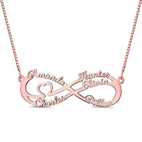 5 Name Rose Gold Plated
