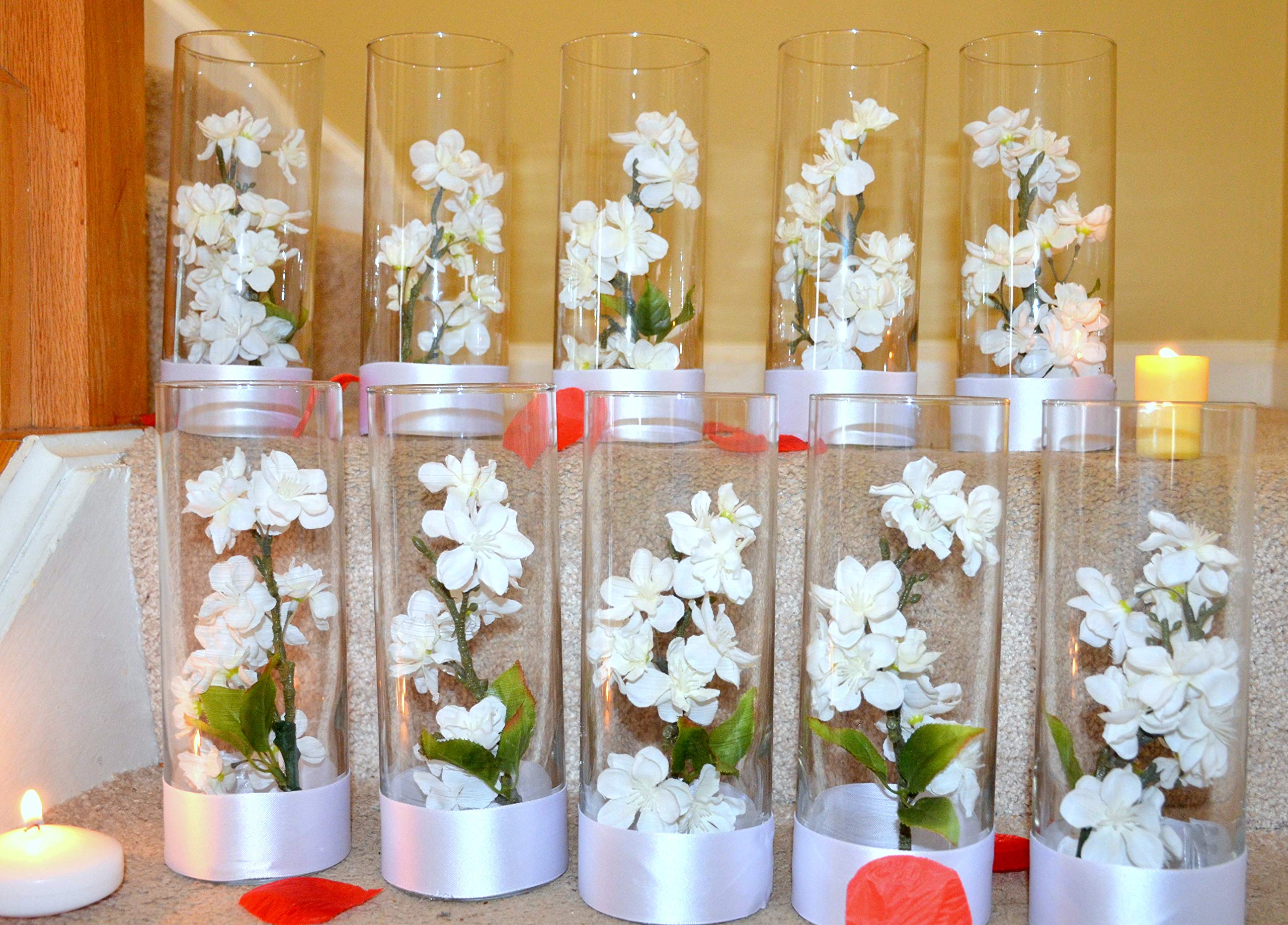 10-Piece Floral Centerpiece Set - Silk Flower Arrangement for Wedding, Bridal Shower & Party Decor | Elegant Table Decorations for Reception, Sweet 16 & Special Events