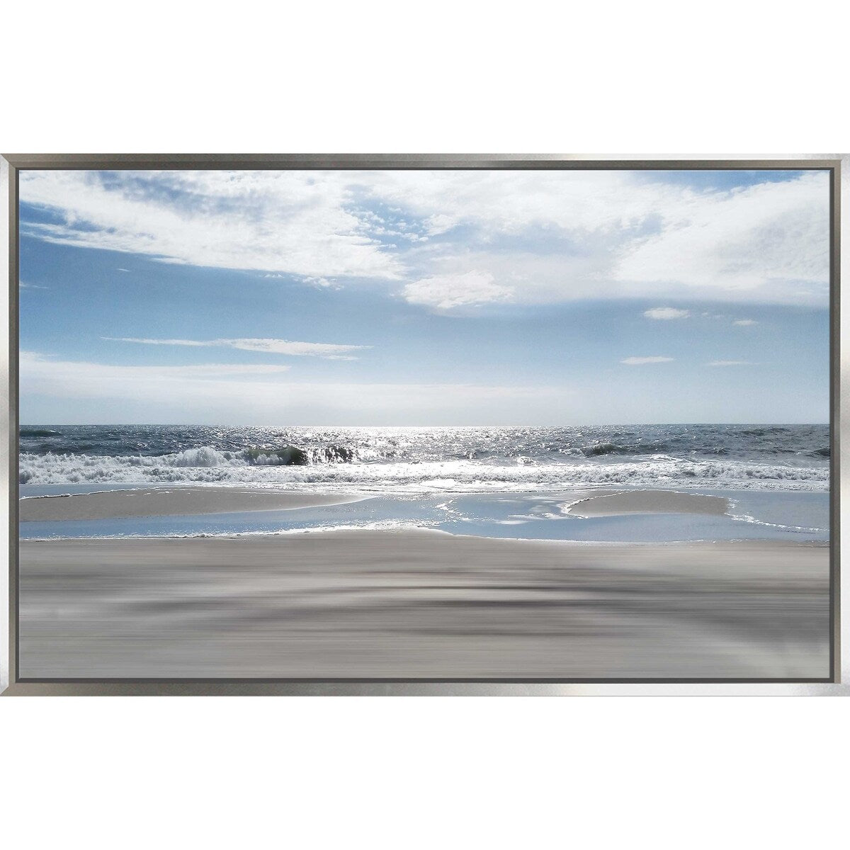 Beach Bliss by Ruane Manning - Floating Canvas Wall Art Print | Coastal Decor for Living Room, Bedroom & Beach House