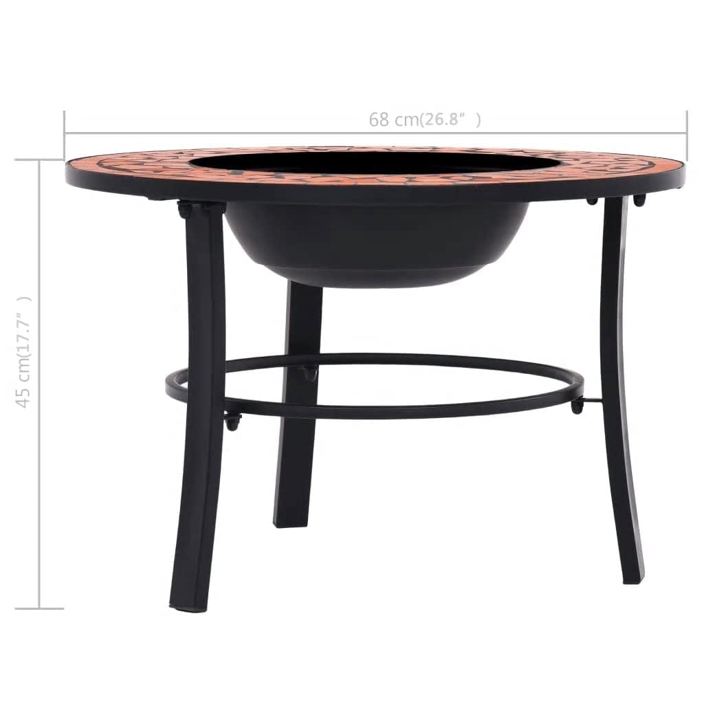 Outdoor Fire Pit with Tripod Stand - 26.8