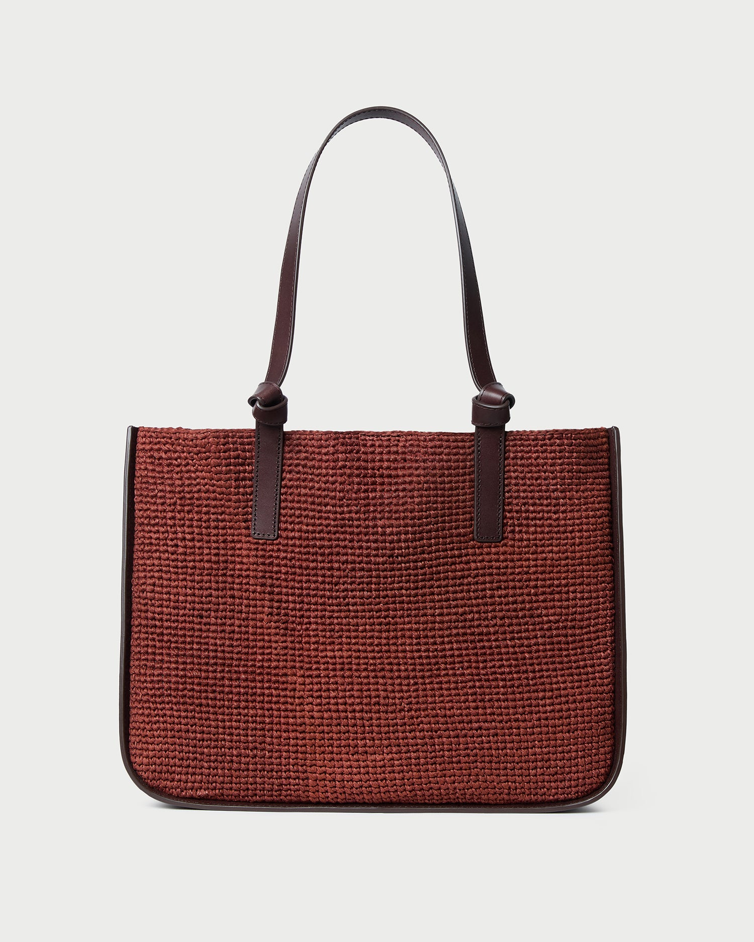 Myra Chestnut/Espresso Crochet Tote Bag - Handmade Boho Beach Bag for Women - Perfect for Summer, Travel, and Shopping