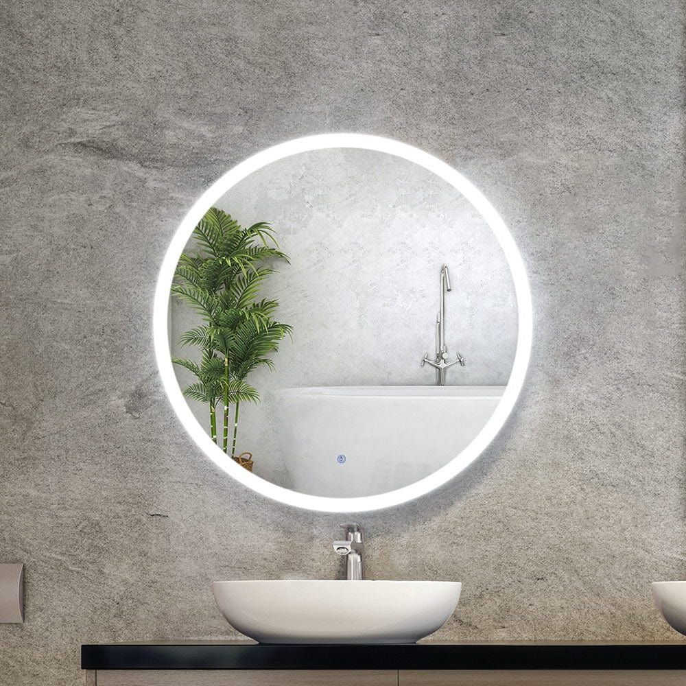 Embellir 70cm Round LED Wall Mirror for Makeup & Vanity - Modern Bathroom & Home Decor - Perfect for Dressing Rooms, Bedrooms, and Spa Areas
