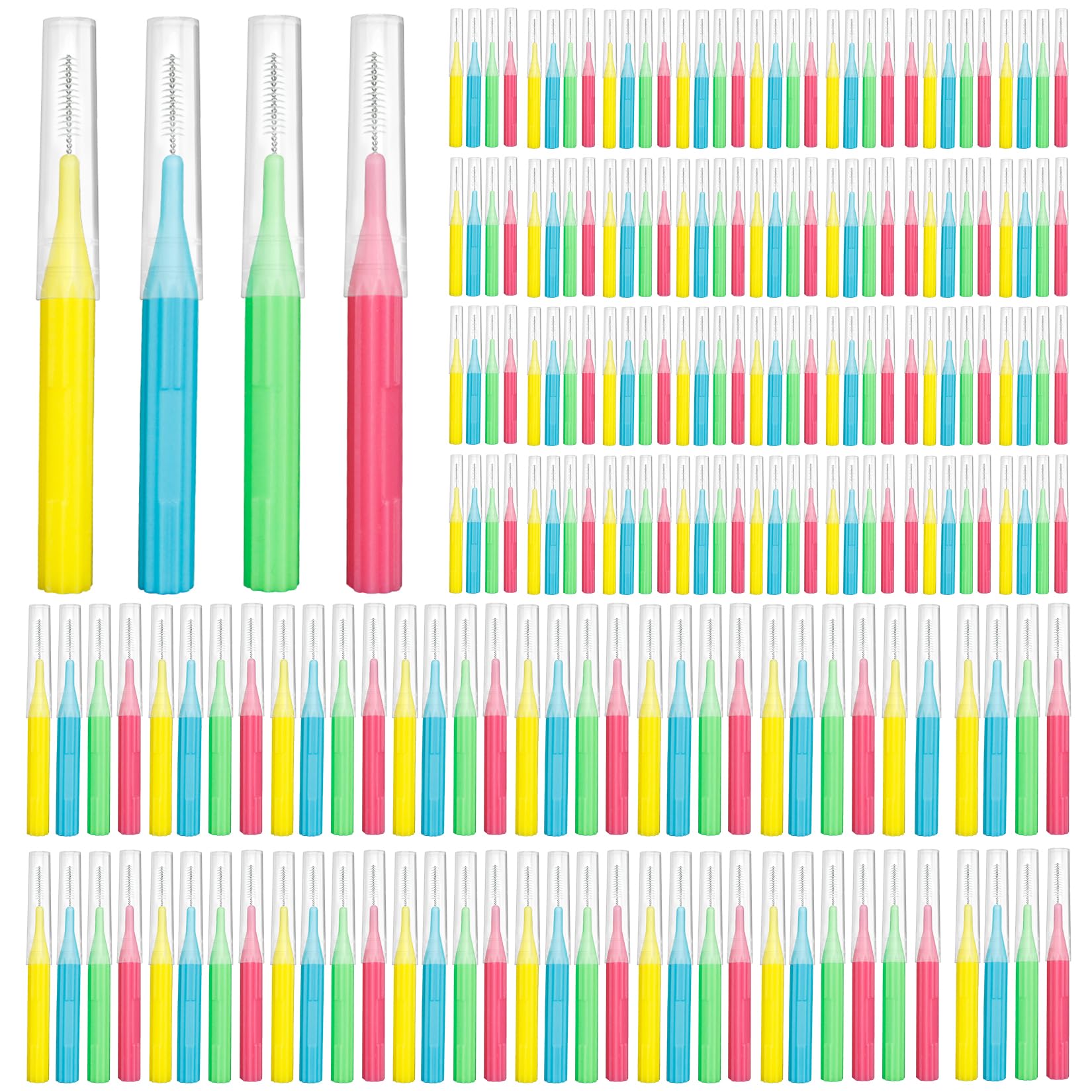 RAZOKO Interdental Brush - 176 Count (2mm-3mm) for Easy Teeth Cleaning & Flossing at Home