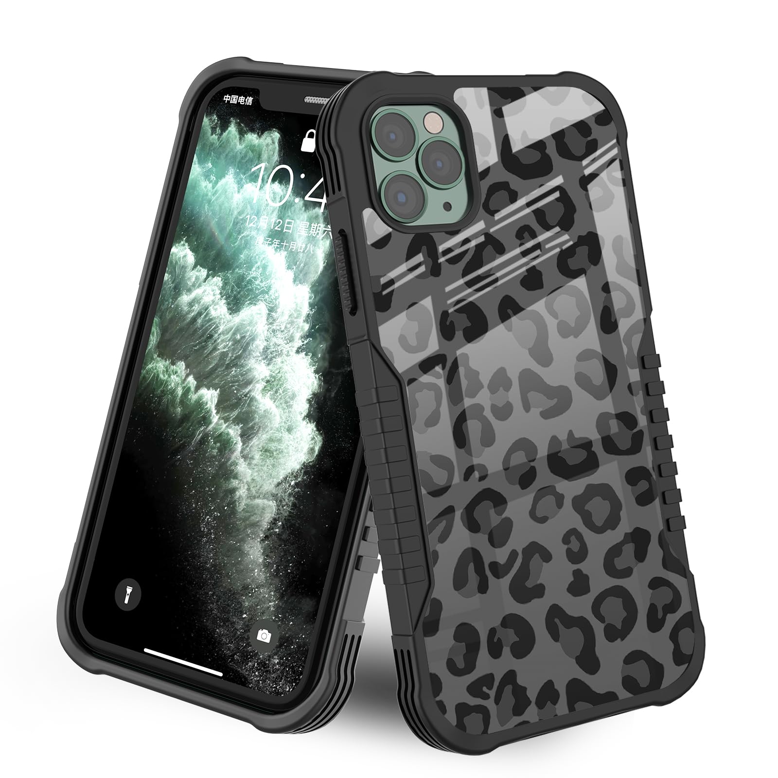 **Shockproof iPhone 15 Pro Max Case - Black Leopard Design for Women & Girls | Military-Grade Protection, Anti-Scratch Acrylic Back Cover | Perfect for Daily Use, Travel & Outdoor Activities**