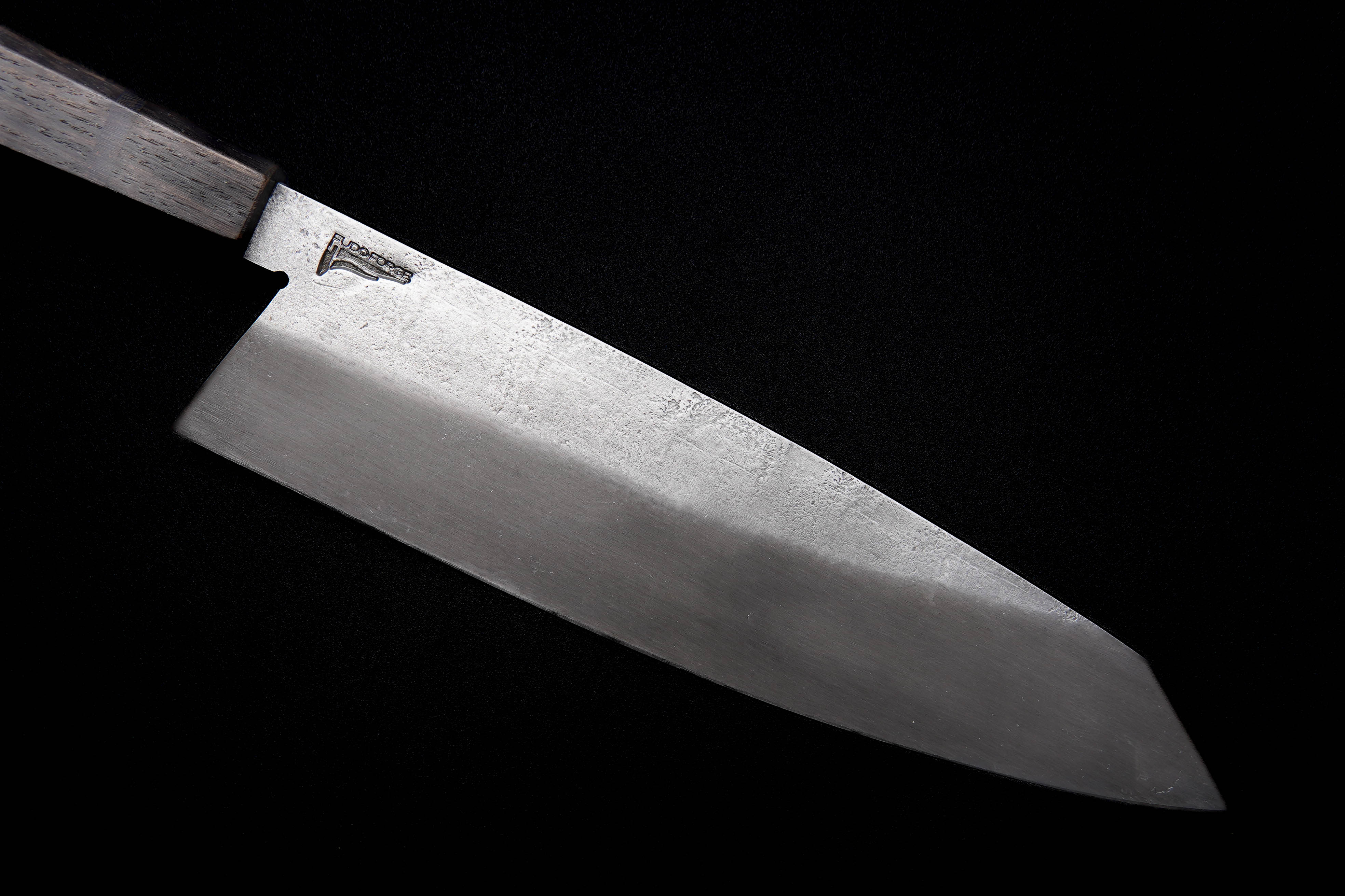 Premium Fudo Forge 210mm Brute de Forge Gyuto Chef Knife - Handcrafted Japanese Kitchen Knife by Erich Orris #1321 - Perfect for Sushi, Meat Cutting & Professional Cooking