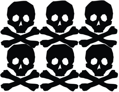 Gothic Black Skull Wall Decals - Emo Punk Room Decor Stickers for Bedroom, Living Room & Office - Self-Adhesive Vinyl Art for Dark Aesthetic Spaces