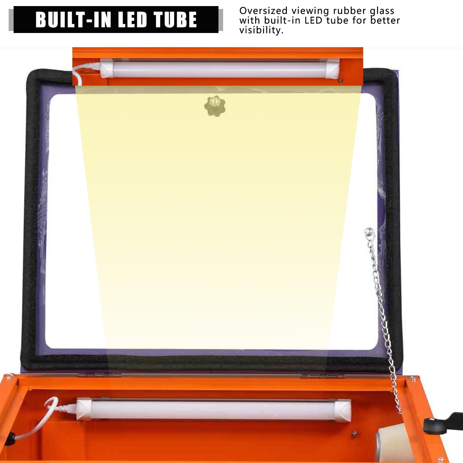 AutoForever 25 Gallon Bench Top Portable Sand Blaster Cabinet Kit - 40-80PSI, 5CFM Power Sandblaster with 15.75 x 11.6