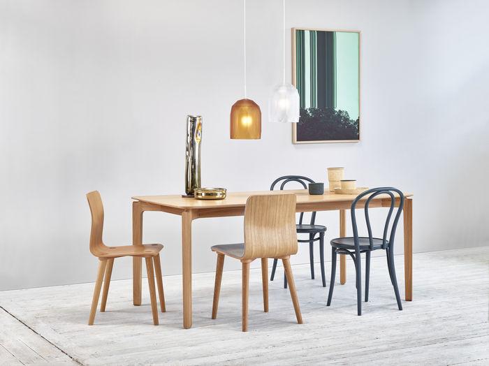 Modern Leaf-Shaped Dining Table by Ton - Elegant & Space-Saving Design for Small Apartments, Breakfast Nooks & Cozy Dining Areas