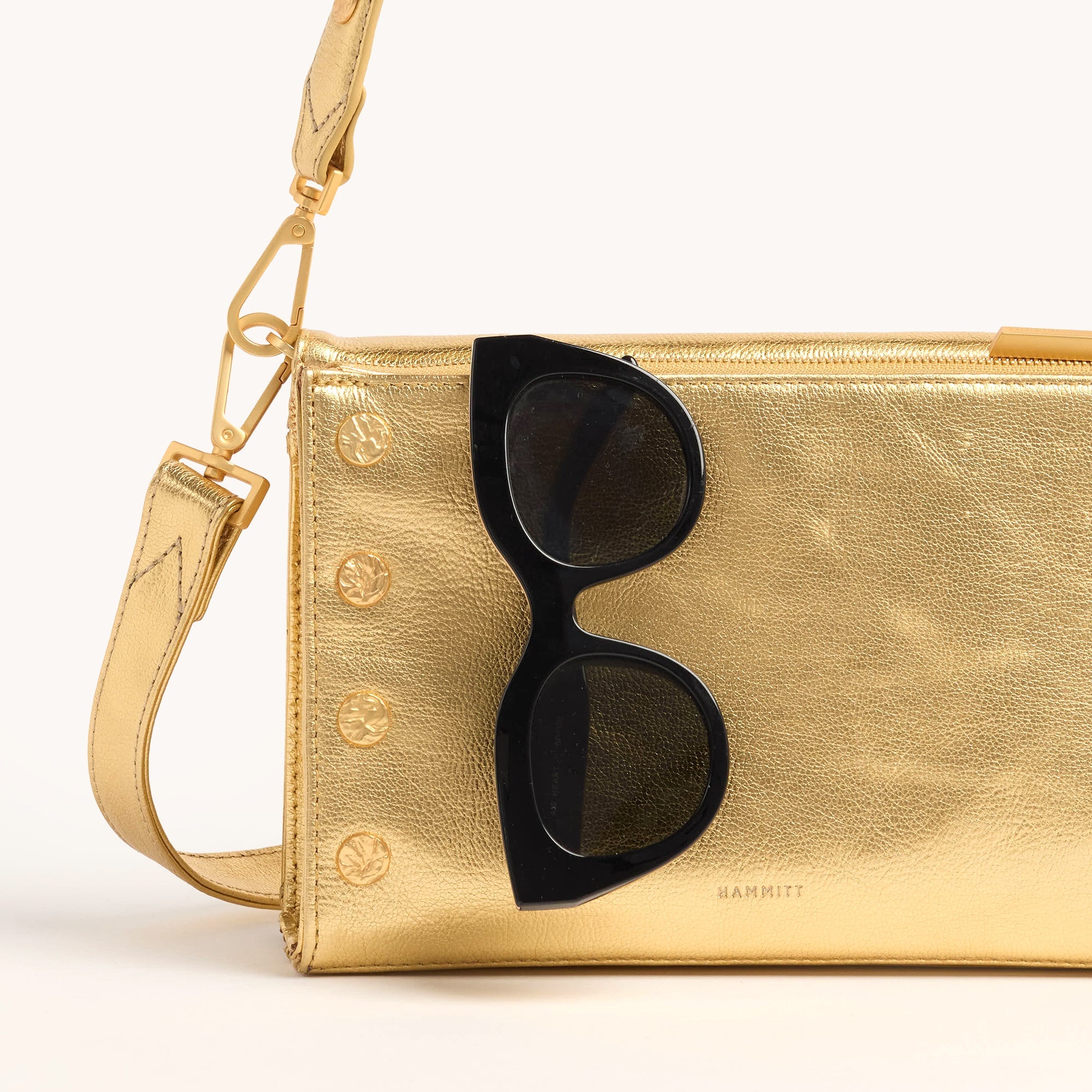 Montana Clutch - Gala Gold & Brushed Gold Hammered Small Crossbody Bag for Women | Perfect for Parties, Weddings & Evening Events