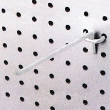 100 Pack White 4 Inch Peg Hooks for Metal Pegboard - Heavy Duty Organizer for Garage, Workshop & Retail Display