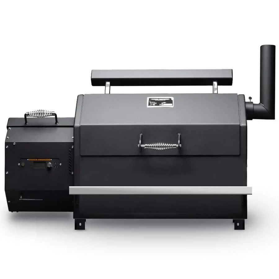 Yoder Smokers YS640s Built-In Pellet Grill with Stainless Steel Front Shelf & Valance | Outdoor BBQ, Backyard Grilling, Patio Cooking, and Tailgating
