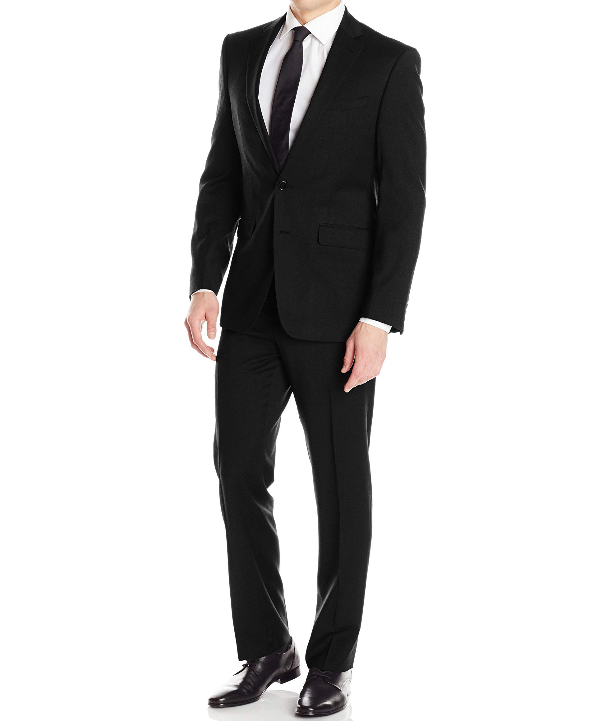 Men's Black Formal Tuxedo Suit 2-Piece Set - International Agent Chris Style Blazer for Weddings, Parties & Special Events