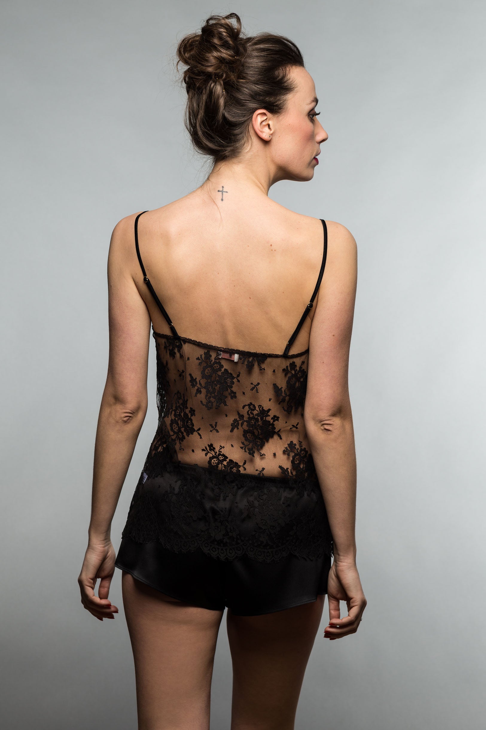 Olympia French Lace Camisole Tank Top - Elegant Ivory & Black Cami for Women | Perfect for Date Nights & Summer Outfits