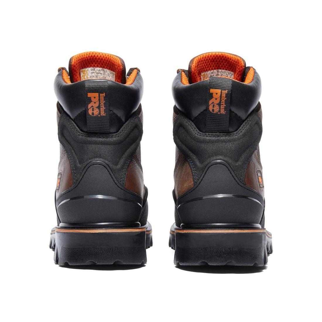 Rigmaster 6 Inch Steel Toe Waterproof Work Boots for Men - Brown Safety Shoes for Construction, Warehouse & Outdoor Work