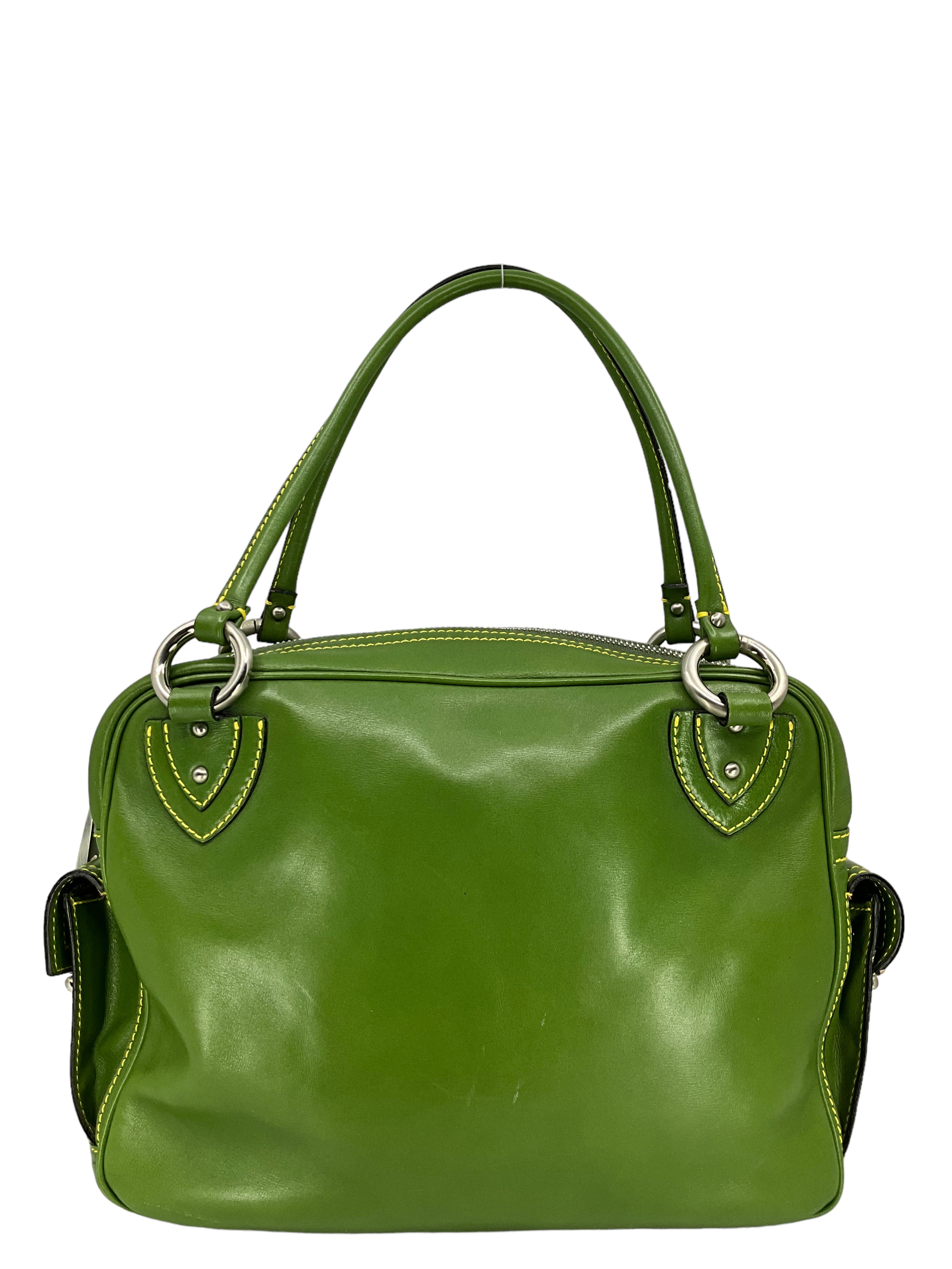Marc Jacobs Green Leather Shoulder Bag for Women - Stylish Crossbody Purse for Work, Travel & Everyday Use