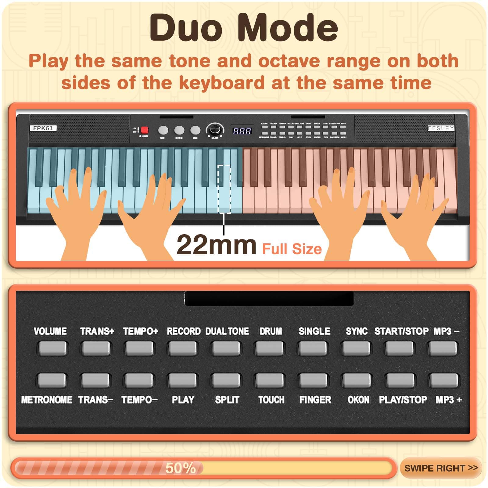 Best Electric Piano Keyboard with Pedal - 61 Key Portable Digital Piano w/ 128 Tones, Bluetooth & MIDI Support - Includes Bench, Stand, Headphones & Stickers - Perfect for Beginners, Home Practice & Live Performances (FPK61)