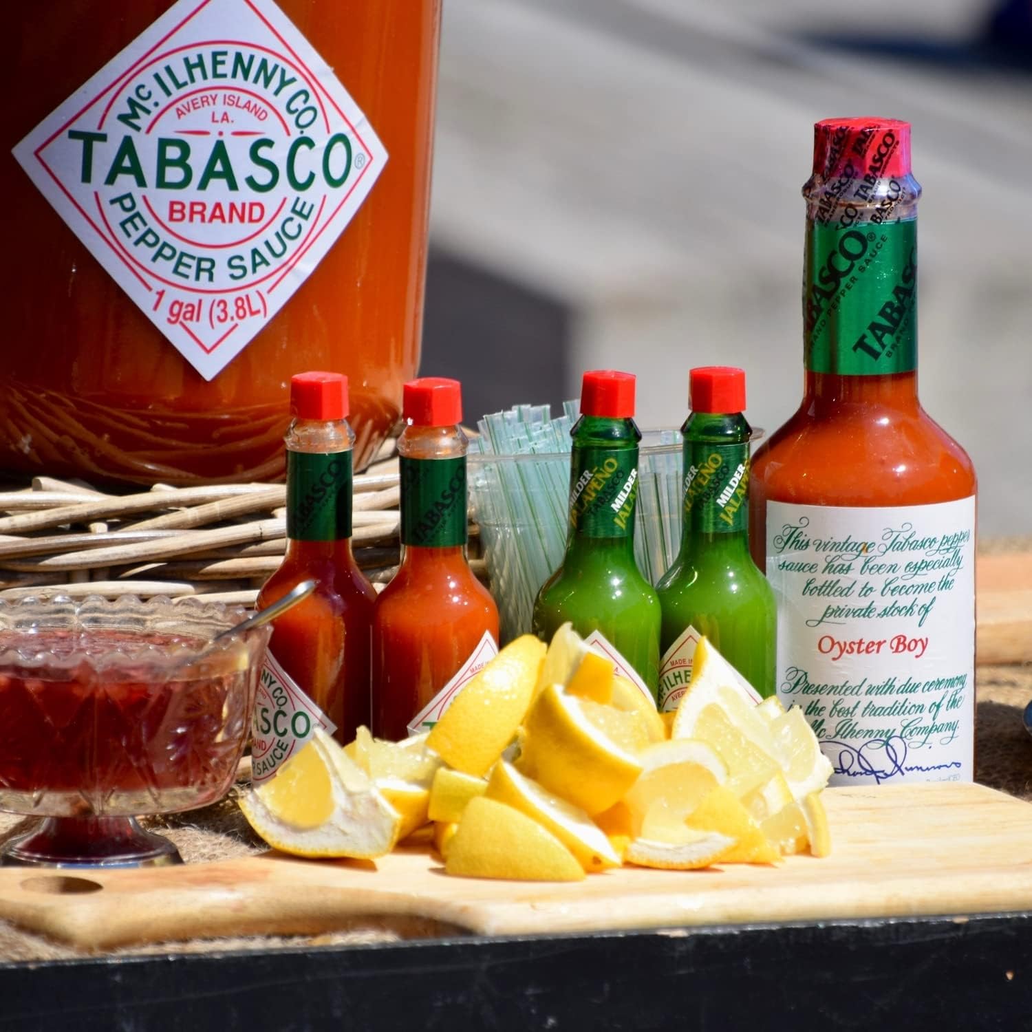 Tabasco Original Red Pepper Sauce - 128 oz (1 Gallon) Glass Jug - Hot & Spicy Louisiana Style - Perfect for Cooking, Grilling & Gifting - Great for BBQ, Wings, Bloody Marys & More