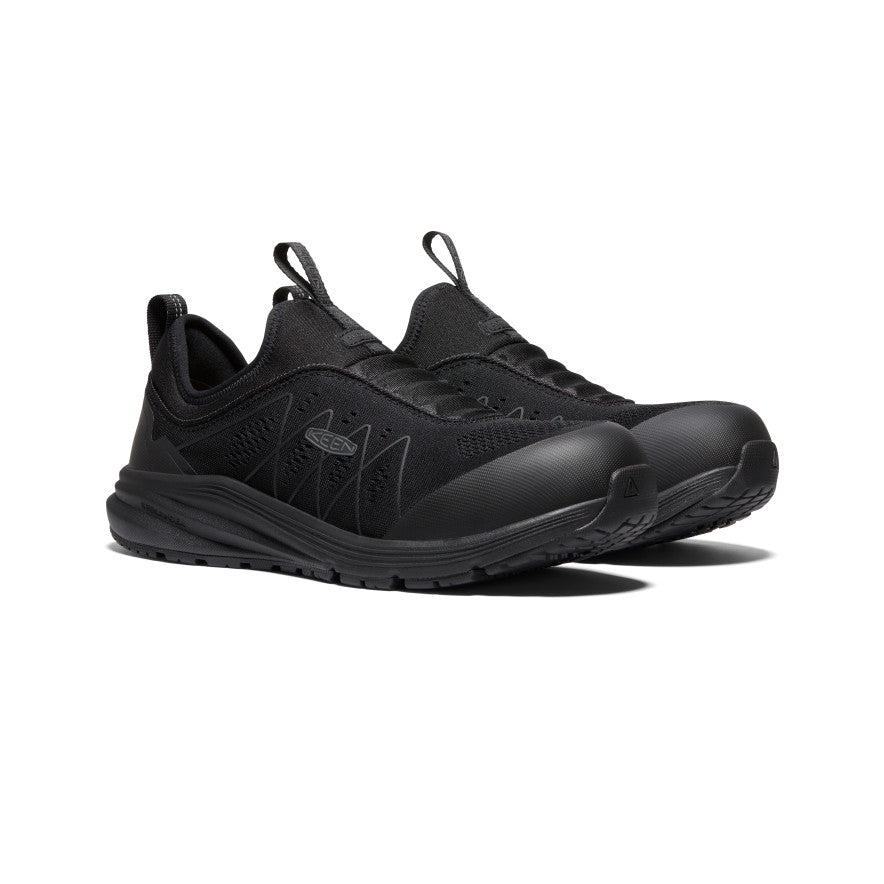 Men's Vista Energy Shift ESD Carbon Toe Work Shoes - Black/Black | Slip Resistant & Electrical Hazard Protection for Construction & Industrial Work