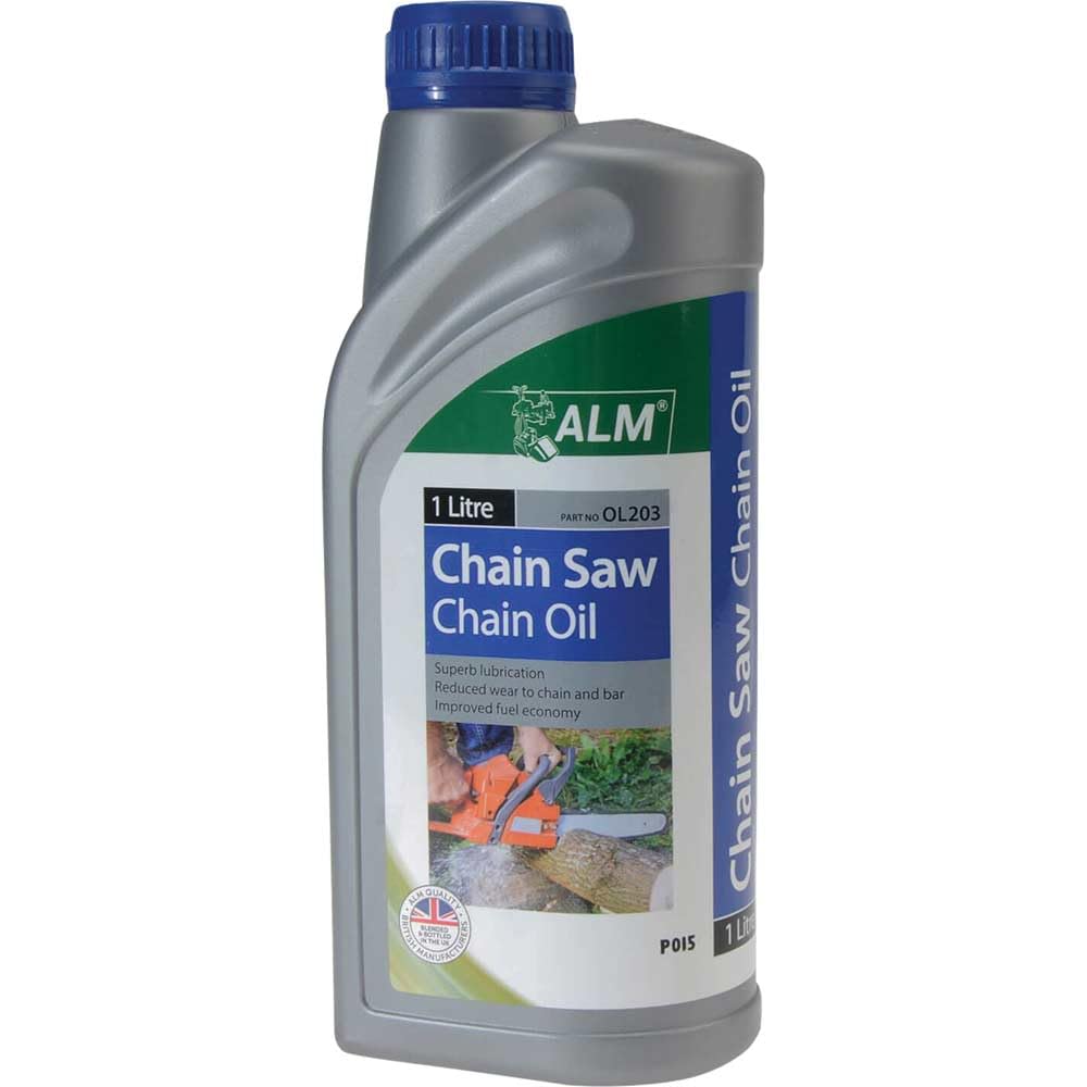 ALM Manufacturing OL203 Premium Chainsaw Chain Oil - 1 Litre Bottle for All Chainsaw Types | Ideal for Wood Cutting, Tree Trimming & Forestry Work